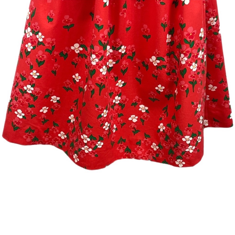 Vintage Malia Honolulu Cotton Floral Skirt *00 Orange/Red - Picture 3 of 9